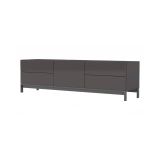 Base TV antracite lucido 170x40x35h cm in legno - Ardesia