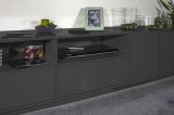Base TV antracite lucido 260x41x46h cm 4 ante e 2 cassetti - Albak