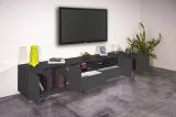 Base TV antracite lucido 260x41x46h cm 4 ante e 2 cassetti - Albak