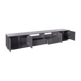 Base TV antracite lucido 260x41x46h cm 4 ante e 2 cassetti - Albak