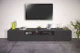 Base TV antracite lucido 260x41x46h cm 4 ante e 2 cassetti - Albak