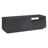 Base TV ardesia 150x43x46h cm 2 ante e 1 cassetto - Aiace