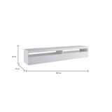 Base TV ardesia 200x45x36h cm 2 ante in legno - Akon