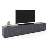 Base TV ardesia 244x44x46h cm 6 ante e 1 cassetto - Aemilor
