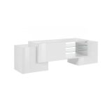 Base TV bianco lucido 100x45x45h cm 3 ante - Moldavite