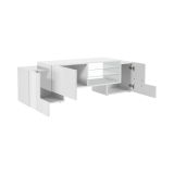 Base TV bianco lucido 100x45x45h cm 3 ante - Moldavite