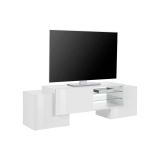 Base TV bianco lucido 100x45x45h cm 3 ante - Moldavite