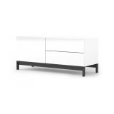Base TV bianco lucido 110x40x47h cm in legno - Azad