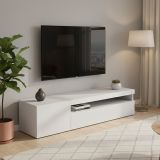 Base TV bianco lucido 150x40x37h cm 2 ante - Ardy