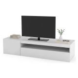 Base TV bianco lucido 150x40x37h cm 2 ante - Ardy