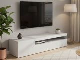 Base TV bianco lucido 150x40x37h cm 2 ante - Ardy