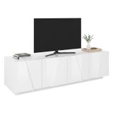 Base TV bianco lucido 162x44x46h cm 4 ante e 1 cassetto - Acix