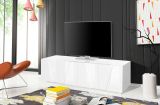 Base TV bianco lucido 162x44x46h cm 4 ante e 1 cassetto - Acix