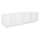 Base TV bianco lucido 162x44x46h cm 4 ante e 1 cassetto - Acix