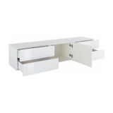 Base TV bianco lucido 170x40x35h cm 4 cassetti - Ardesia