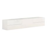 Base TV bianco lucido 170x40x35h cm in legno - Ariad