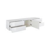 Base TV bianco lucido 170x40x35h cm in legno - Ariad
