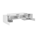 Base TV bianco lucido 170x45x45h cm 3 ante - Abele