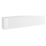 Base TV bianco lucido 180x30x40h cm in legno - Alakazam