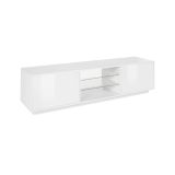 Base TV bianco lucido 180x41x46h cm 2 ante - Lola