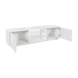 Base TV bianco lucido 180x41x46h cm 2 ante - Lola