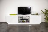 Base TV bianco lucido 180x41x46h cm 2 ante - Lola