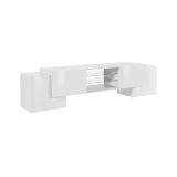 Base TV bianco lucido 190x45x45h cm 4 ante - Arancione