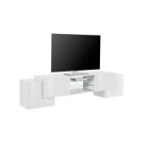 Base TV bianco lucido 190x45x45h cm 4 ante - Arancione