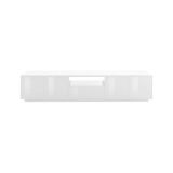 Base TV bianco lucido 220x41x46h cm 4 ante e 1 cassetto - Ajuly