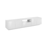 Base TV bianco lucido 220x43x46h cm in legno - Azzurras