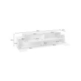 Base TV bianco lucido,cemento 200x45x52h cm 3 ante - Arold