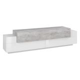 Base TV bianco lucido,cemento 200x45x52h cm 3 ante - Arold