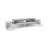 Base TV bianco lucido,cemento 240x45x52h cm 3 ante - Tiche