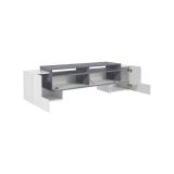 Base TV bianco lucido e ardesia 170x45x45h cm 3 ante - Abele