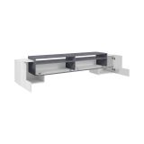 Base TV bianco lucido e ardesia 210x45x45h cm 3 ante - Amis