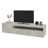 Base TV cemento 150x40x37h cm 2 ante in legno - Ardy