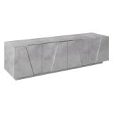 Base TV cemento 162x44x46h cm 4 ante e 1 cassetto - Acix
