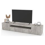 Base TV cemento 200x40x37h cm 3 ante - Amore