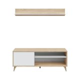 Base TV rovere 135x40x50h cm in legno - Amerino