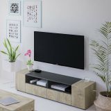 Base TV rovere 138x42x36h cm 4 ante - Ebe