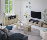 Base TV rovere 138x42x36h cm 4 ante - Ebe
