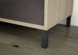 Base TV rovere e antracite 130x41x47h cm 2 ante e 2 cassetti - Alva