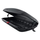 Baule Auto Nero Finitura Effetto Carbonio Capacità 350 l, 75 kg, Apertura a Ribalta Made in Italy - Chivin