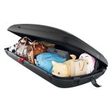 Baule Auto Nero Finitura Effetto Carbonio Capacità 430 l, 75 kg, Apertura a Ribalta Made in Italy - Chivin