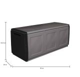 Baule da esterno grande 138x53x57h cm grigio chiaro e nero - Achse