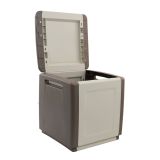 Baule da esterno piccolo 54x53x57h cm beige e marrone - Azziuro