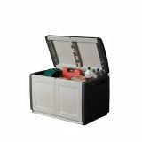 Baule da garage in plastica 96x53x57h cm grigio chiaro e nero - Andra