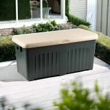 Baule Foligno, Contenitore portaoggetti multiuso, Baule moderno, 100% Made in Italy, 125x57h56 cm, Grigio