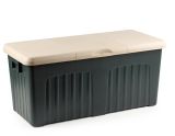 Baule Foligno, Contenitore portaoggetti multiuso, Baule moderno, 100% Made in Italy, 125x57h56 cm, Verde