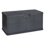 Baule Nero Antracite Capienza 340 l Chiusura a Ribalta 118x59x57h cm, Made in Italy - Creola
